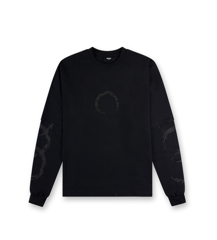 Rotation Double Layered Longsleeve Zwart