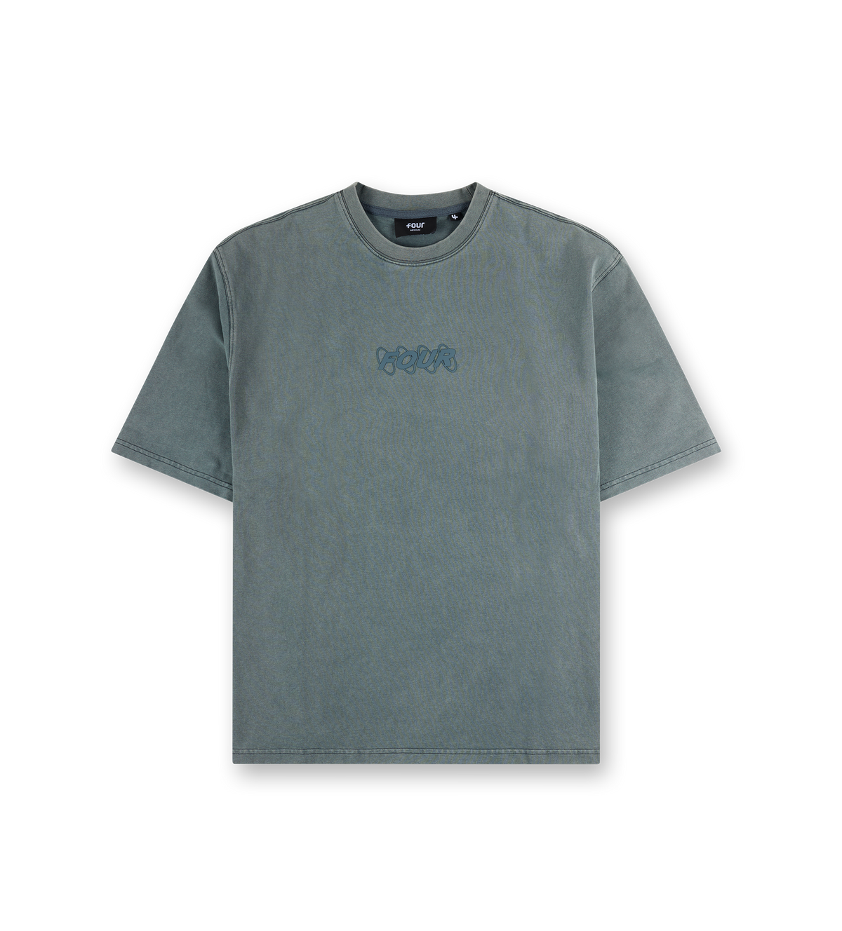 Circles Boxy T-Shirt Washed Groen