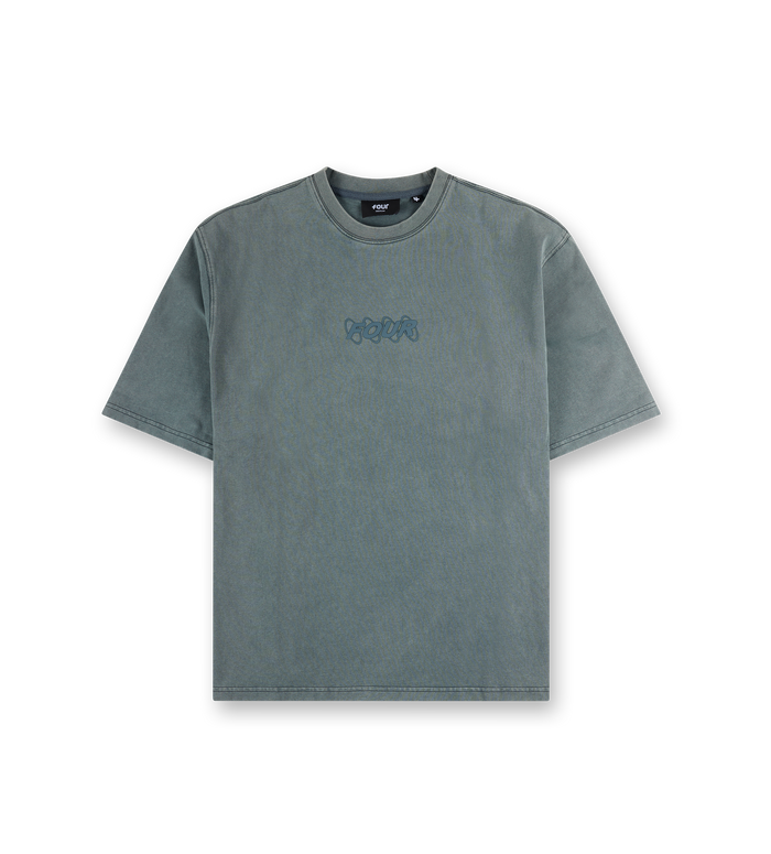 Circles Boxy T-Shirt Washed Green