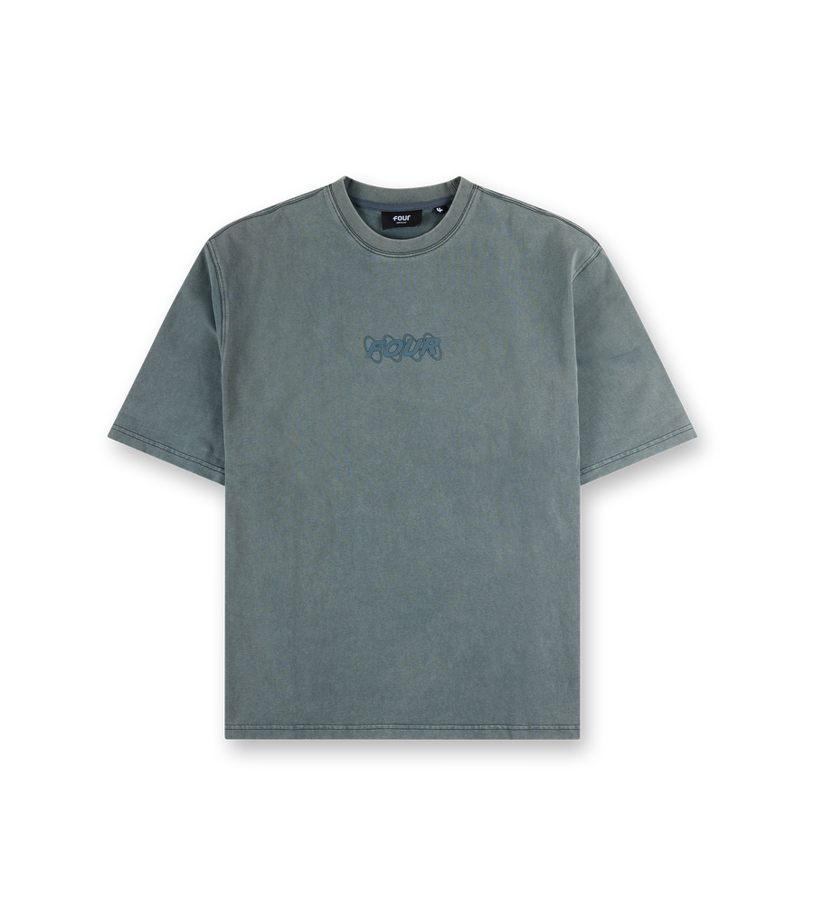 Circles Boxy T-Shirt Washed Green
