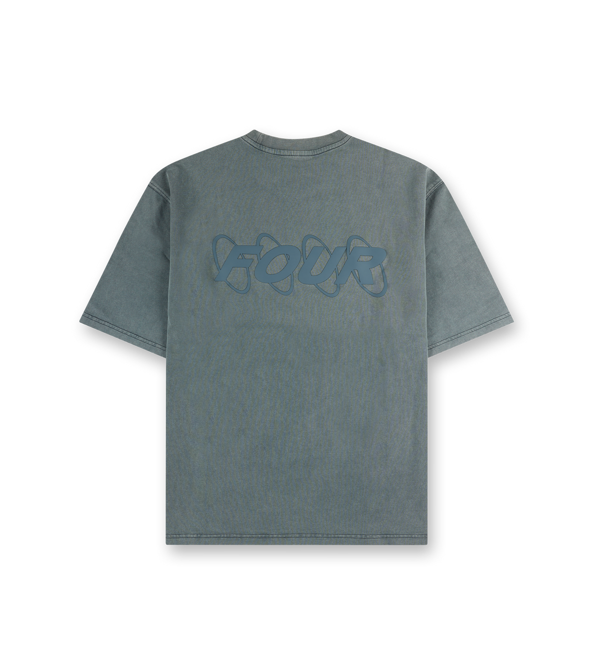 Circles Boxy T-Shirt Washed Groen