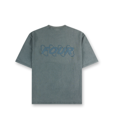 Circles Boxy T-Shirt Washed Groen