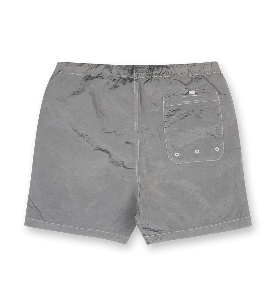 Slim fit short swim shorts with pockets - Pearl Grey