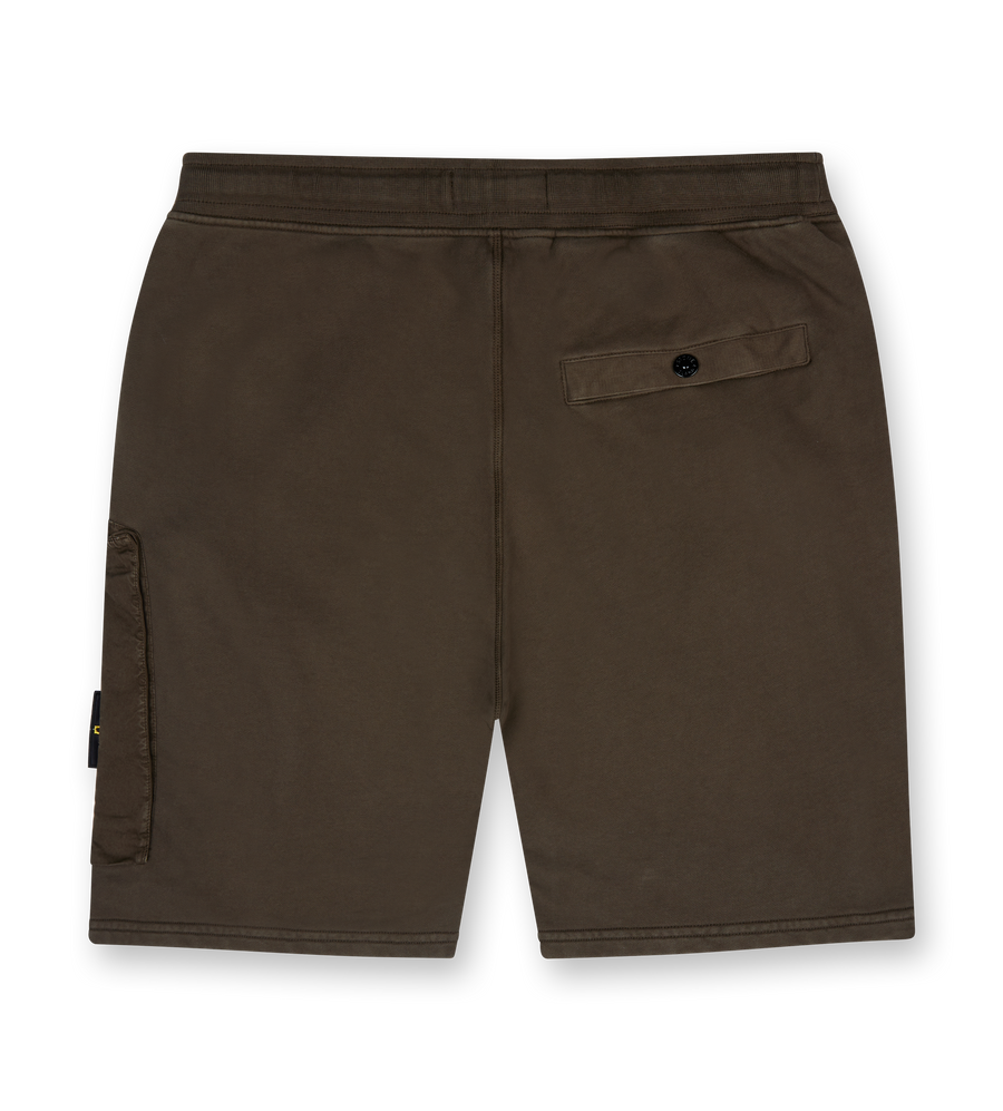 Cargo bermuda shorts with pockets and ribbing - Military Green