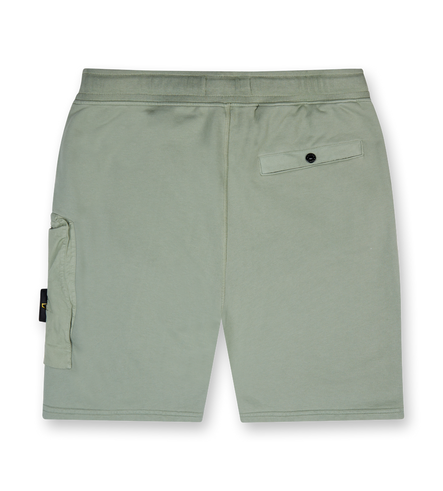 Cargo bermuda shorts with pockets and ribbing - Sage