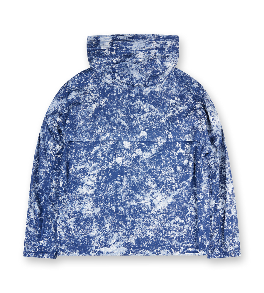 Hooded jacket with all-over motif and anti-drop