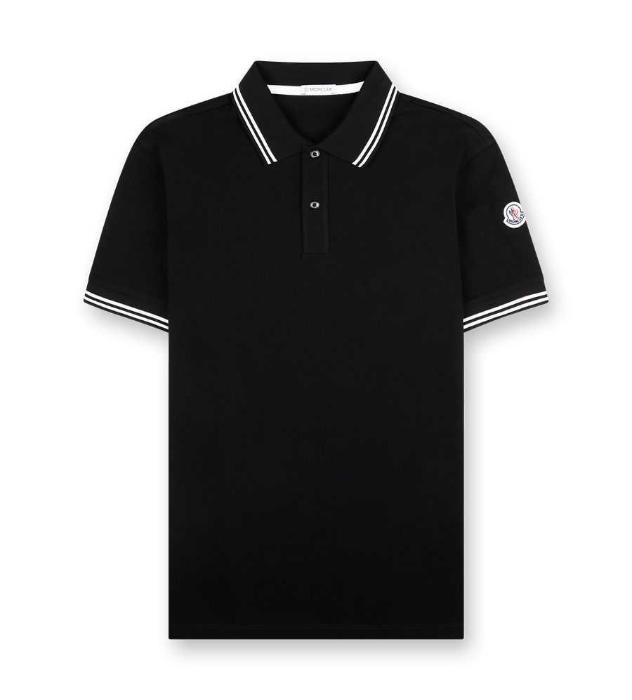 Striped Trim Polo T-shirt