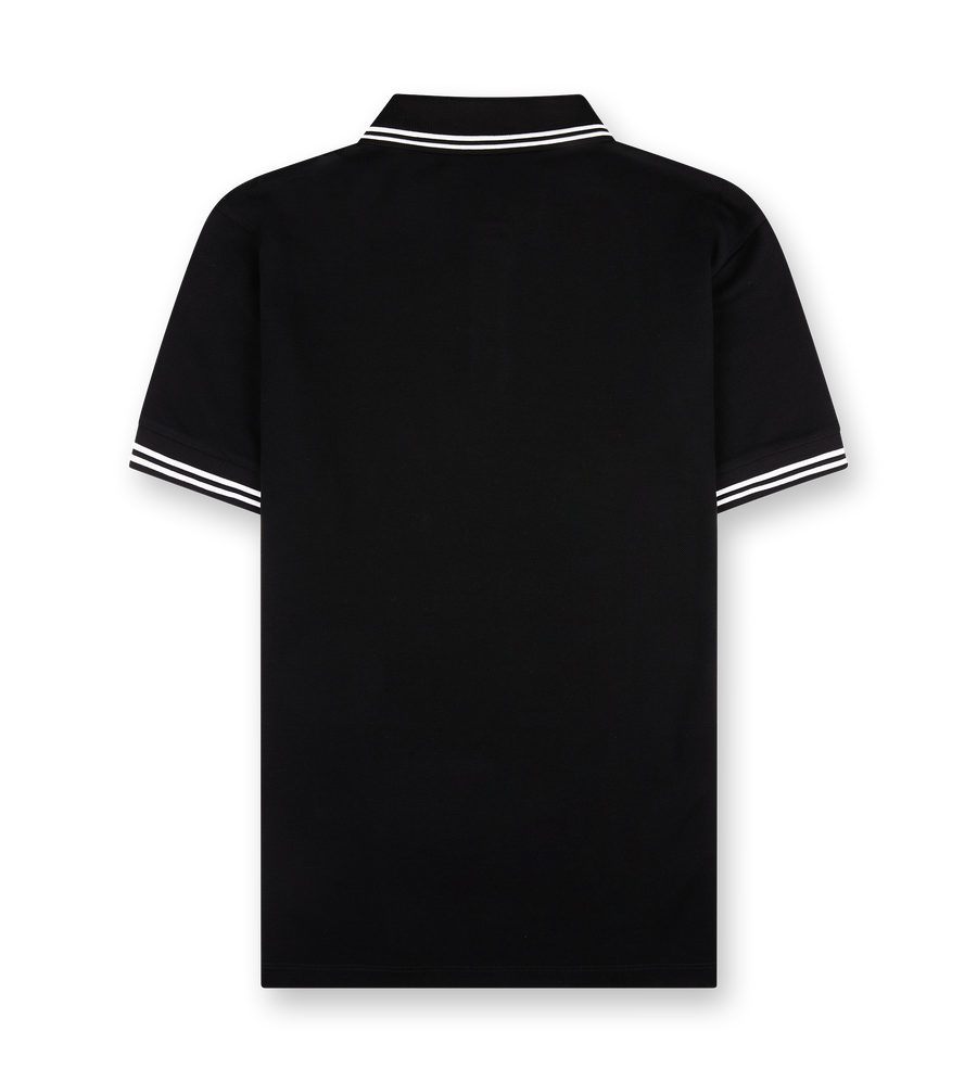 Striped Trim Polo T-shirt