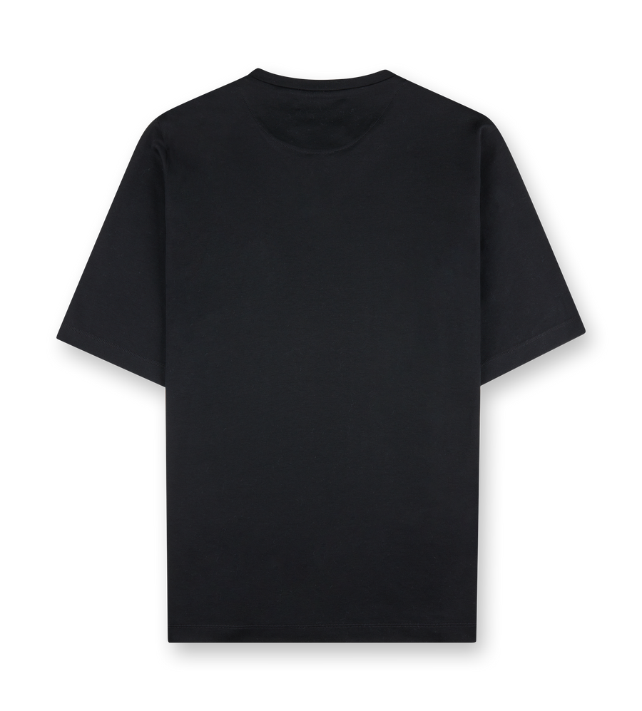 Prada Driehoek Logo Katoenen T-shirt Zwart