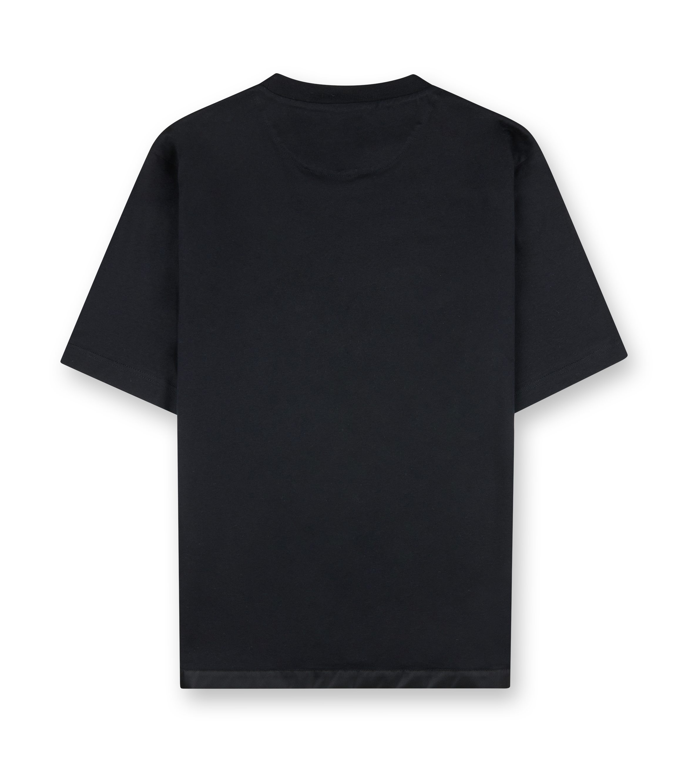Prada T-shirt van nylon en jersey in zwart