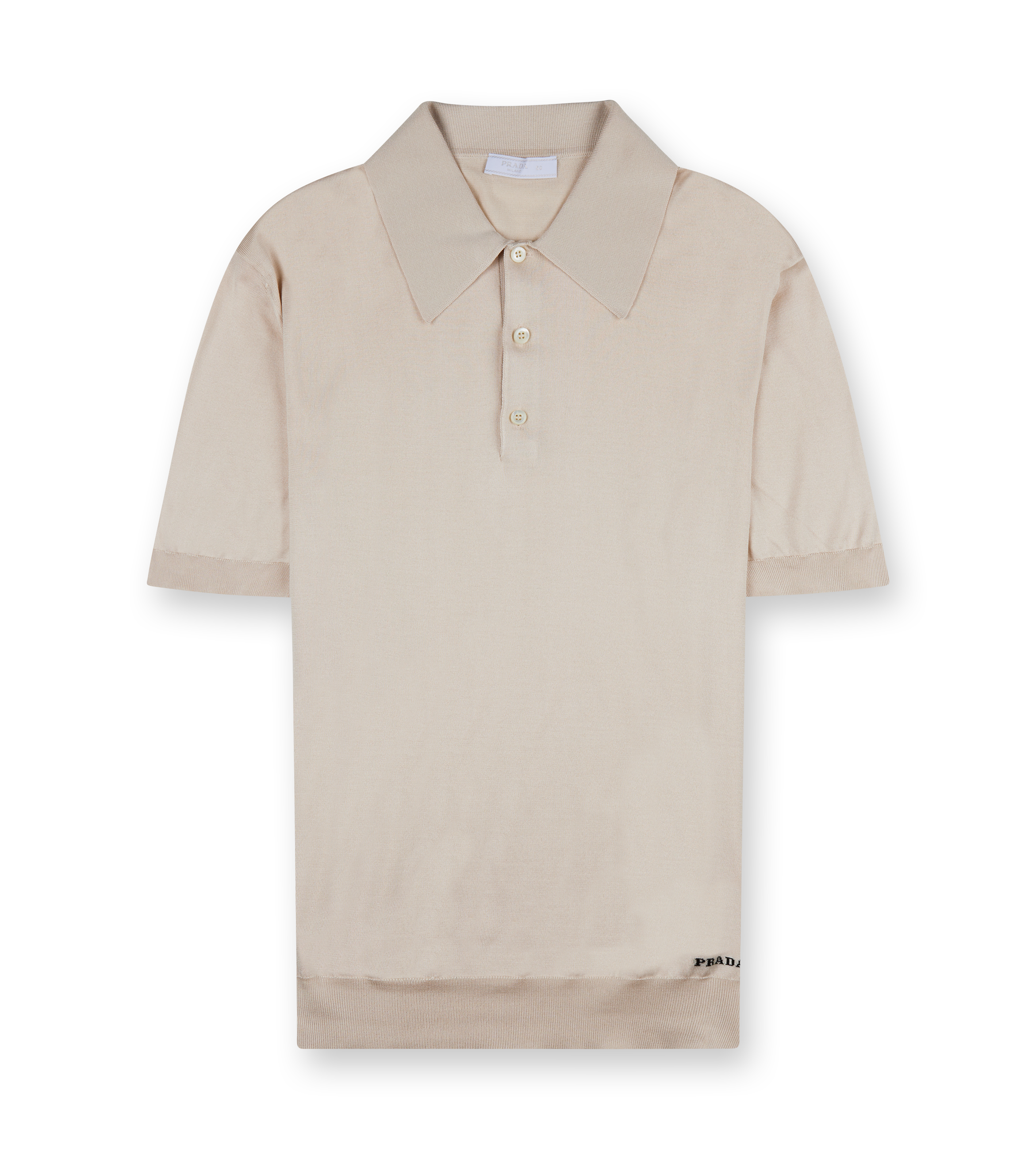 Naturel Silk Polo T-shirt Beige