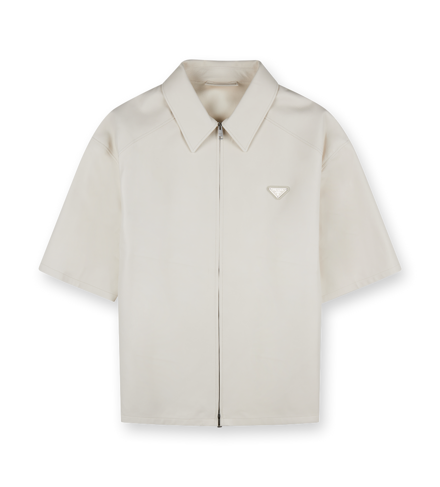 Chalk White Nappa Leather Shirt