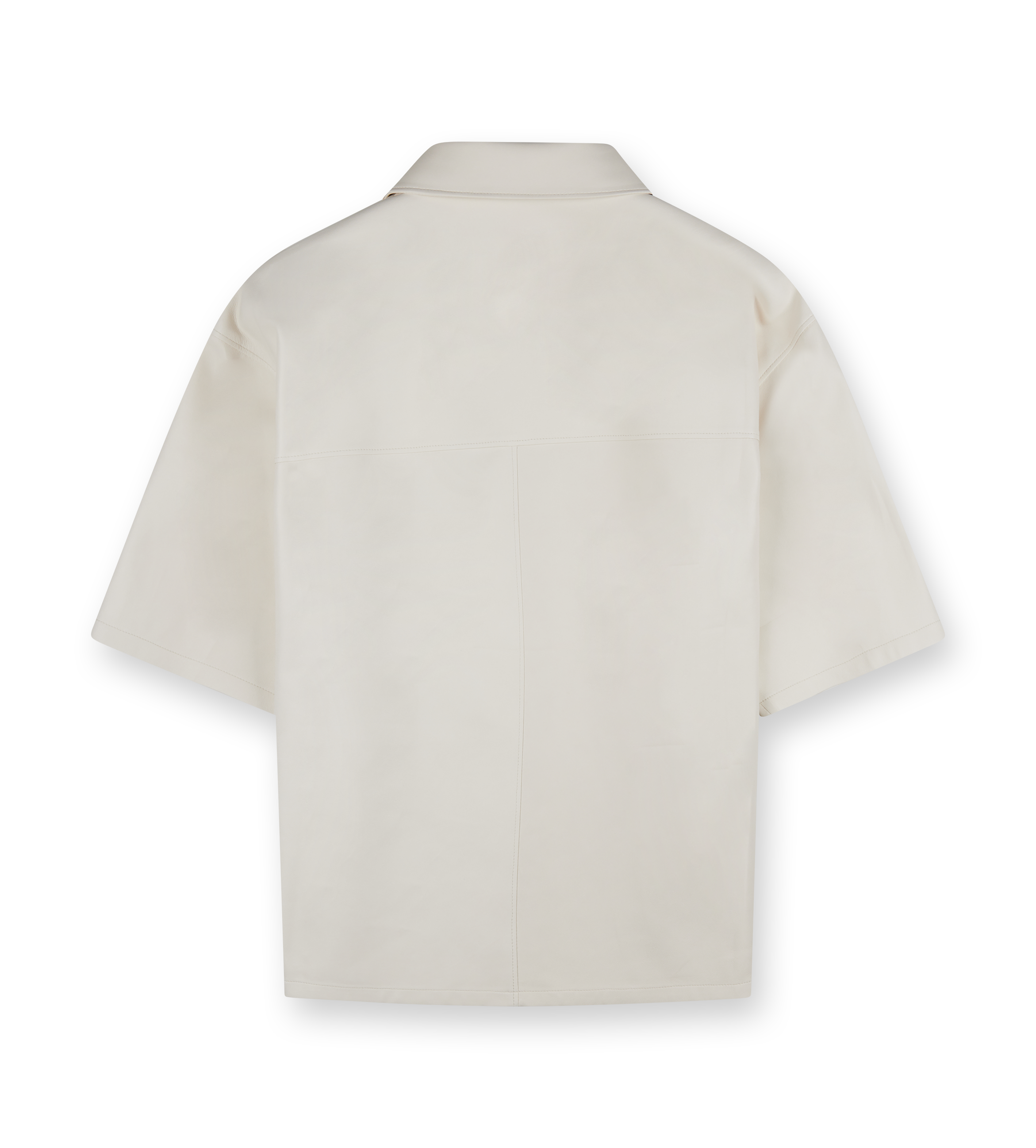 Chalk White Nappa Leather Shirt