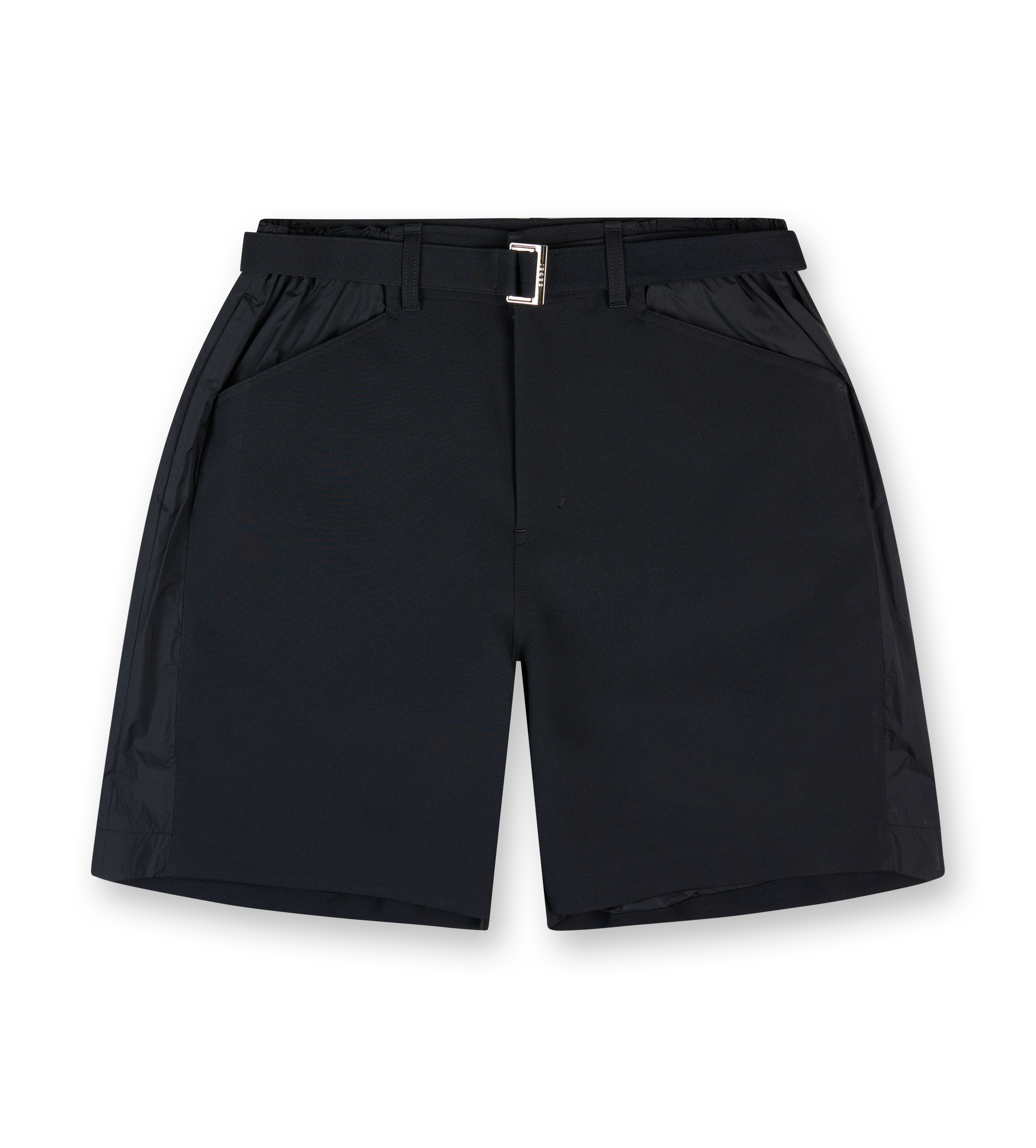 Matelasse Twill Mix Shorts Black