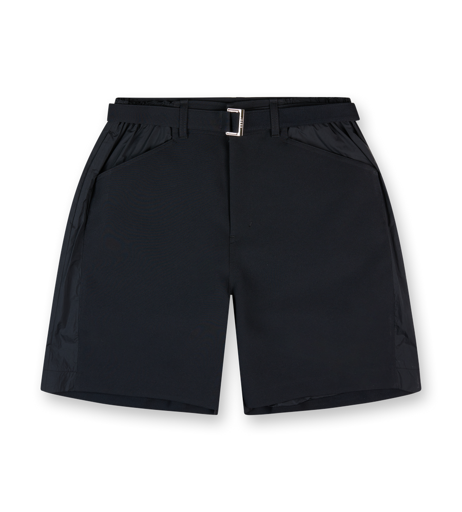 Matelasse Twill Mix Shorts Black