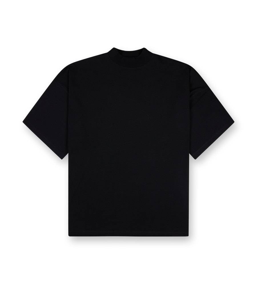 Mock Crewneck T-shirt Black