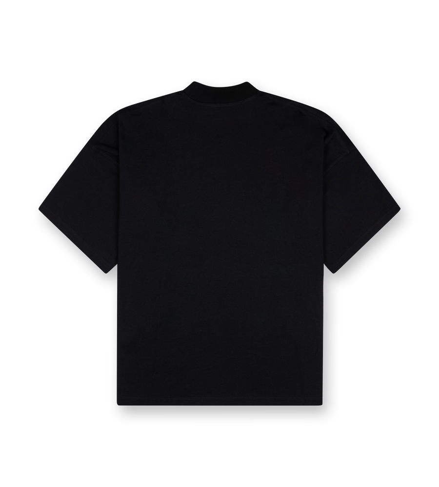 Mock Crewneck T-shirt Black