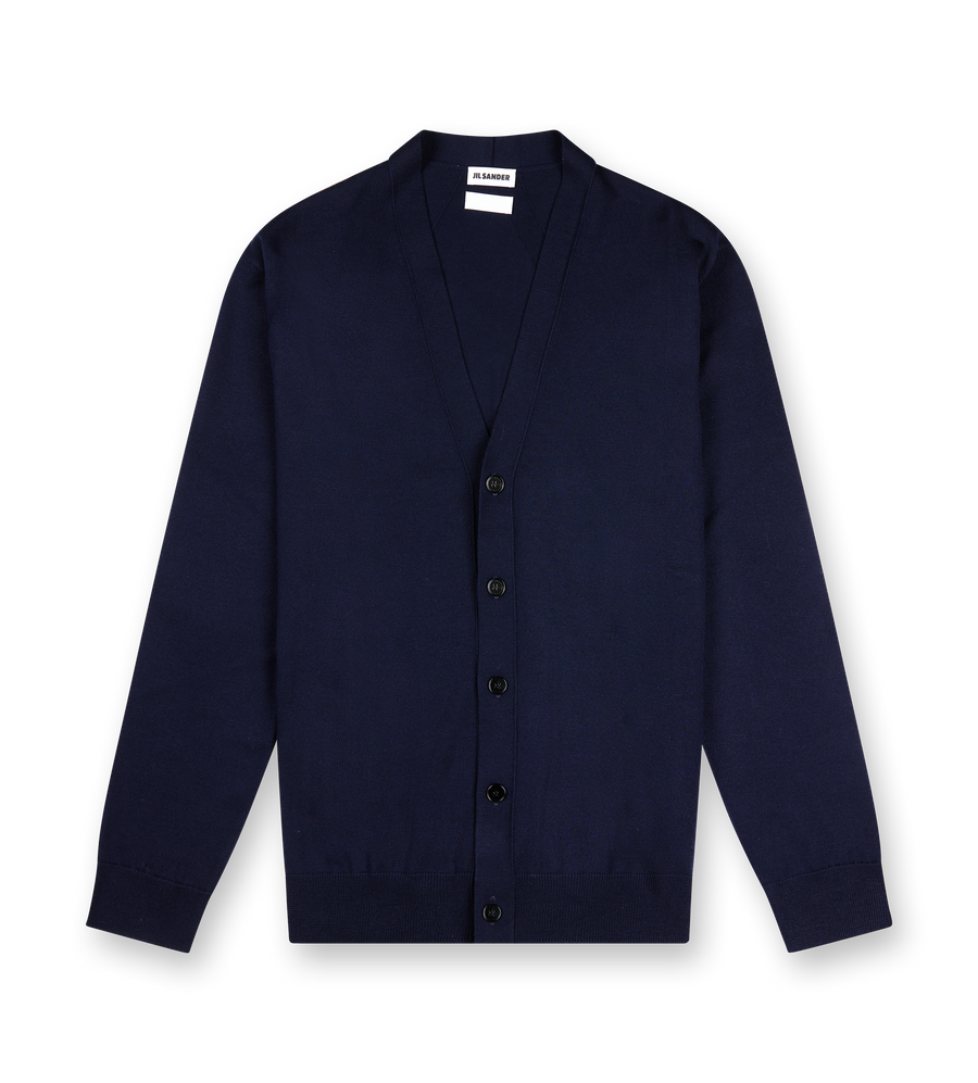 Wool V-neck Cardigan Midnight