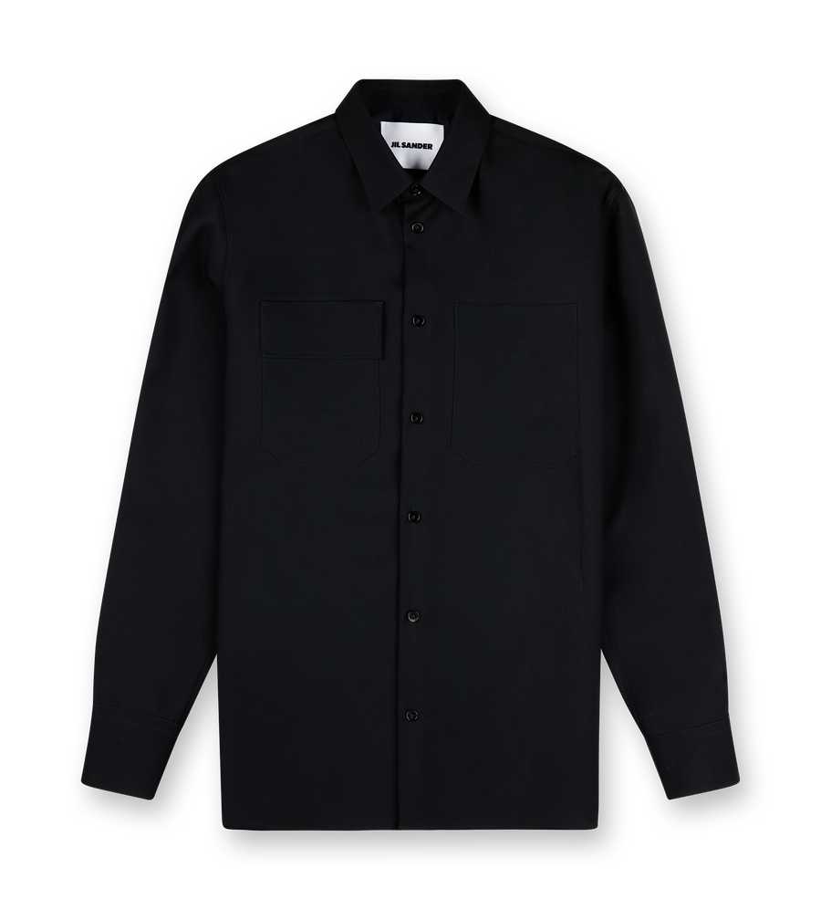 Lightweight Wool Shirt Black