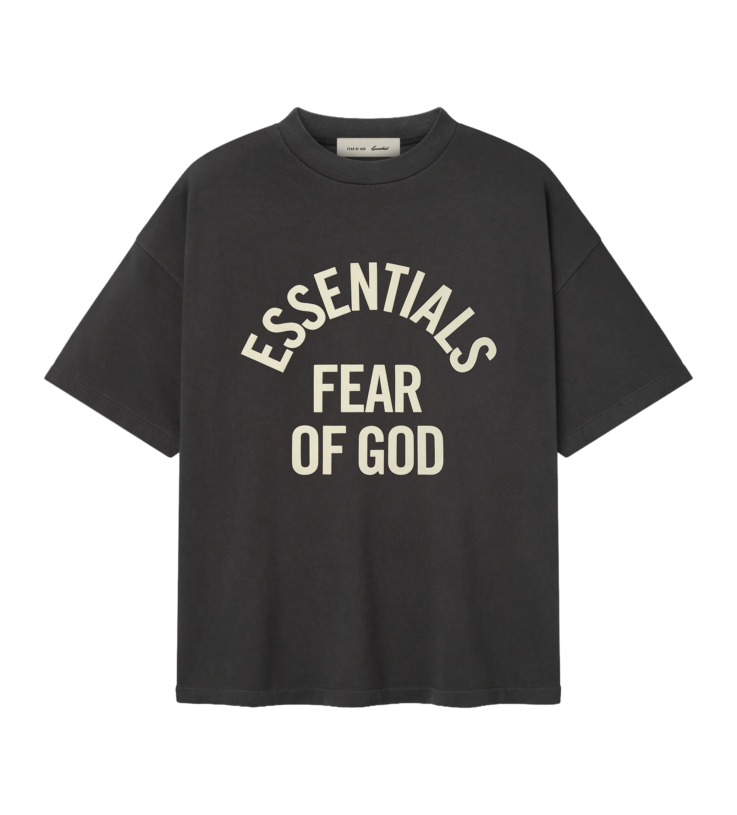 Fear of God Essentials Campus 90s Tee in Faded Black