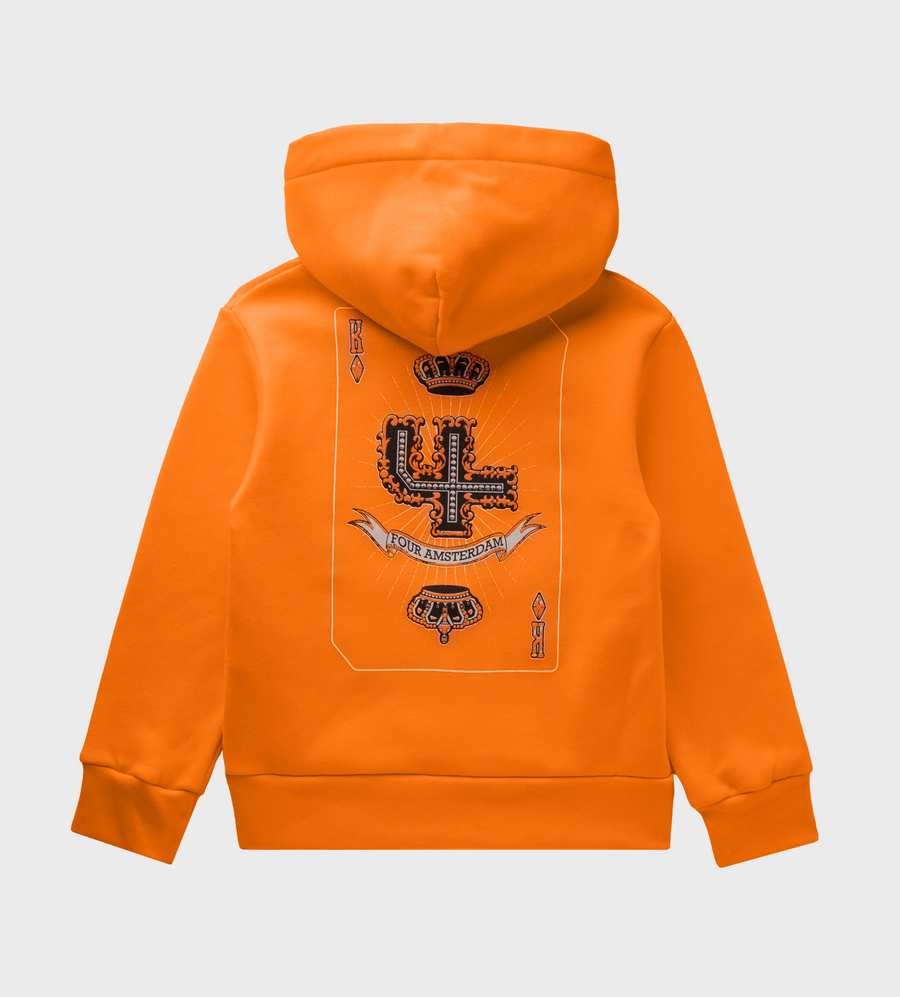 Logo Hoodie Orange/Black Kids