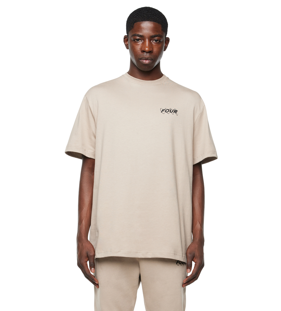 Circles Logo T-shirt Vintage Khaki