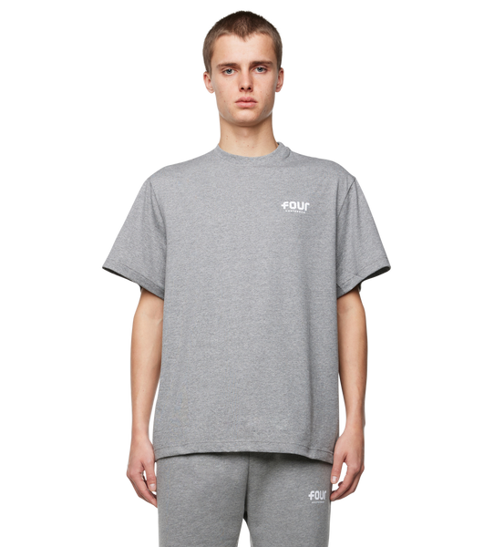 ★LMOOD★ ASTRO Patchwork Pigdying Half T-Shirt Ice Grey L4A ☆LMOOD☆ ASTRO Patchwork Pigdying Half T-Shirt Ice Grey L4A