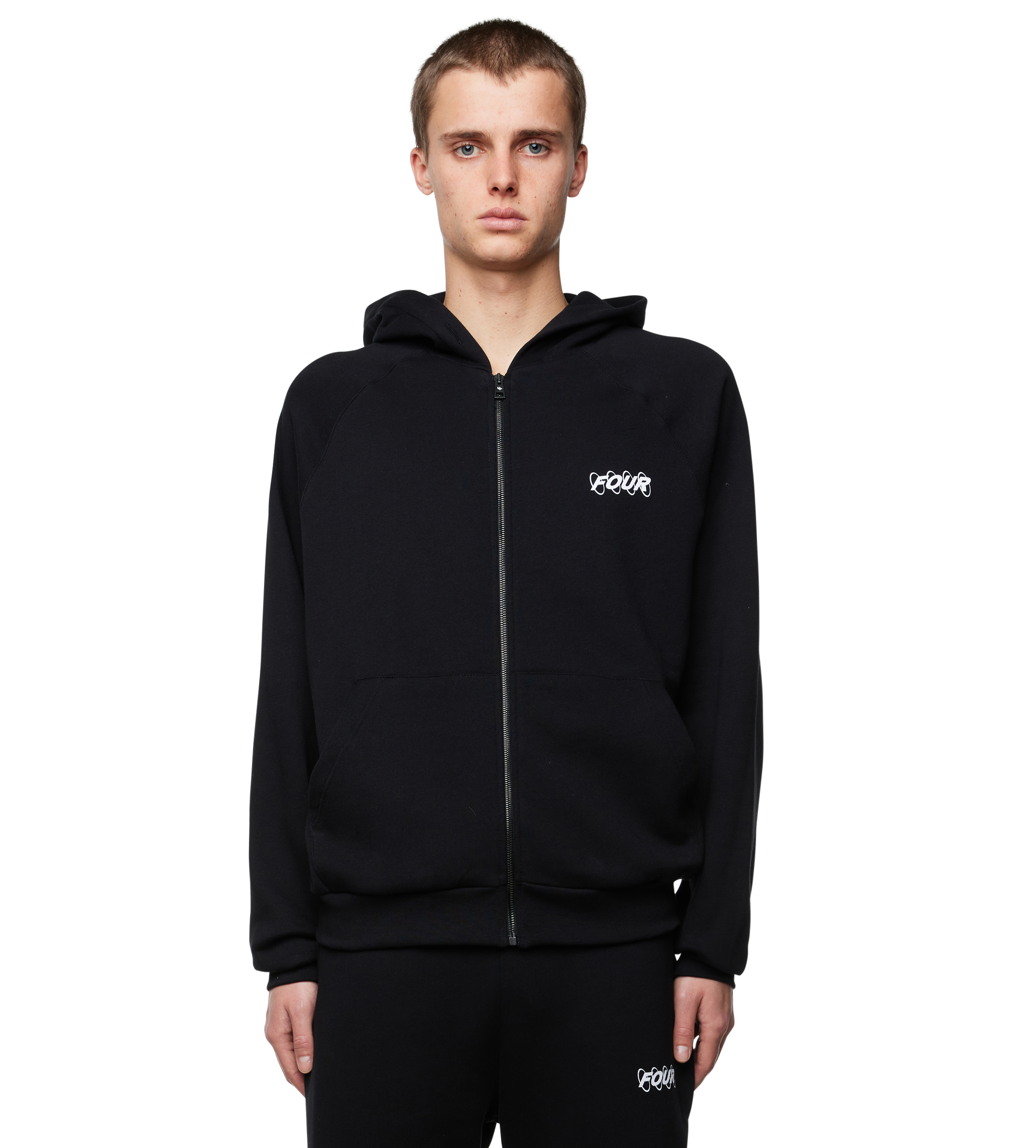 Circles Logo Zip Up Vest Black