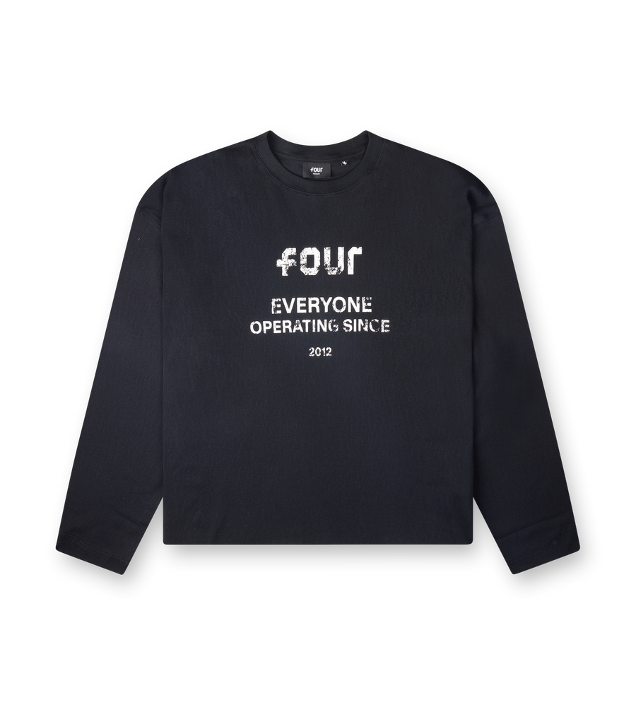 Quote Boxy Longsleeve Black