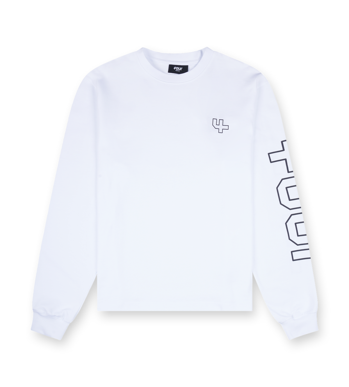 Outline Logo Longsleeve White