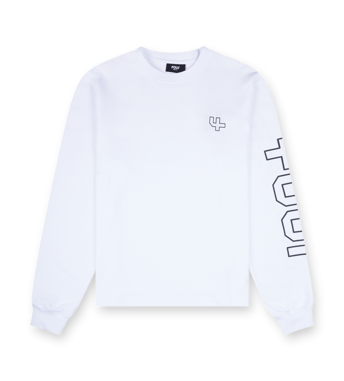 Outline Logo Longsleeve White