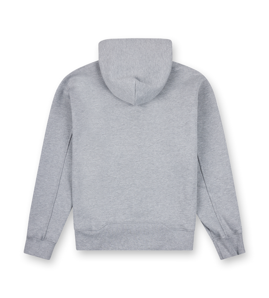 Bold Zip Up Hoodie Grey Melange