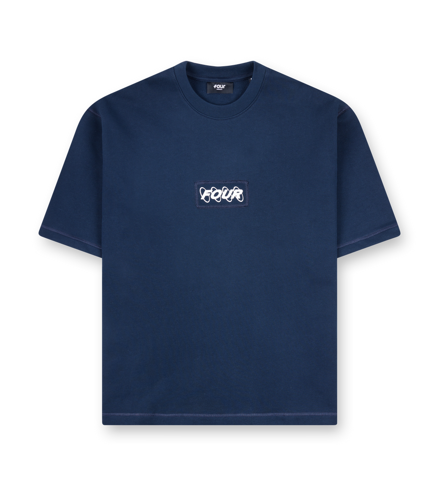 Circles Inside Out T-shirt Marine Blue/ White