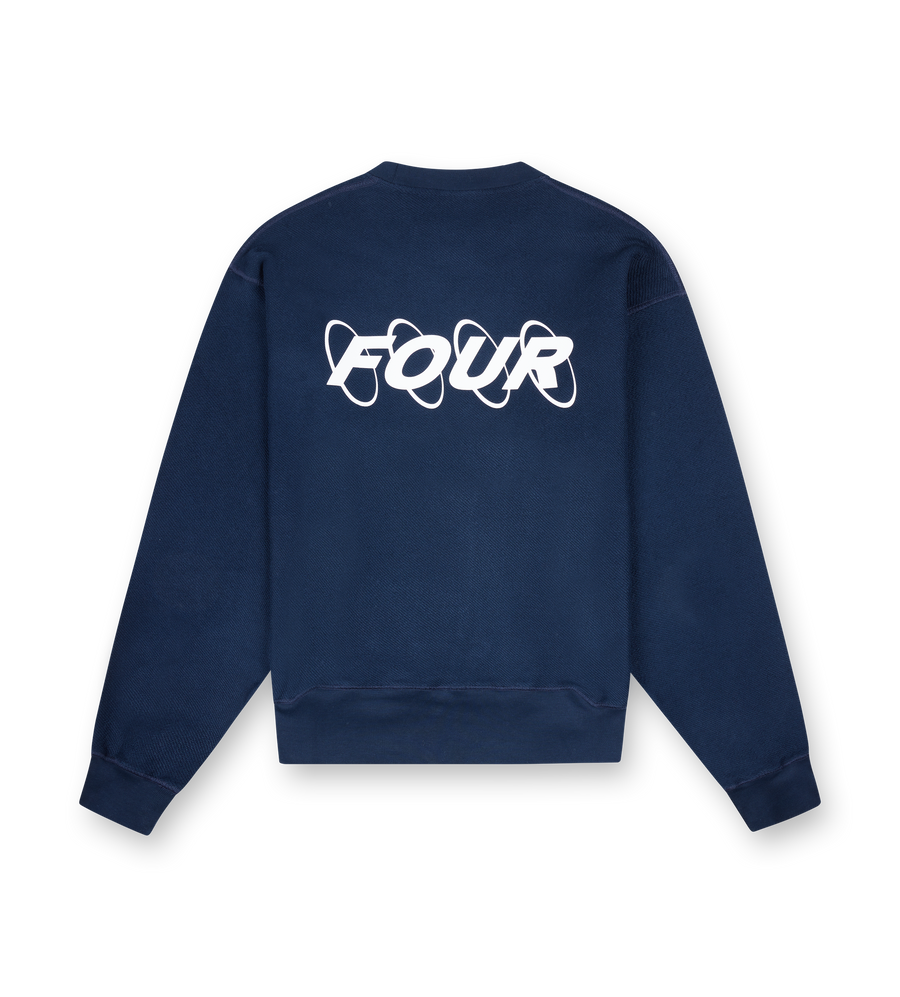 Circles Inside Out Crewneck Marine Blue