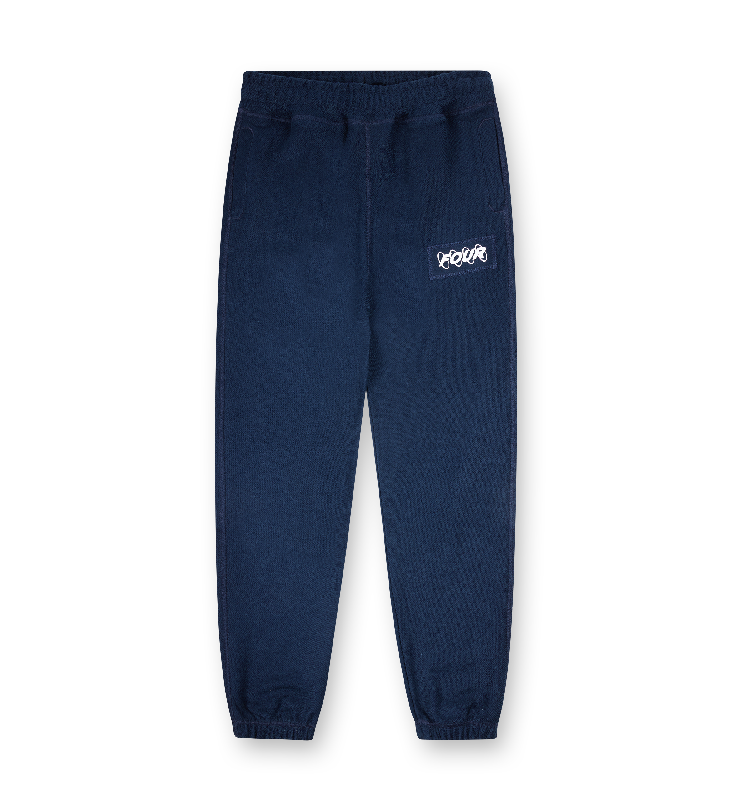Circles Inside Out Straight Leg Cuffed Marine Blue