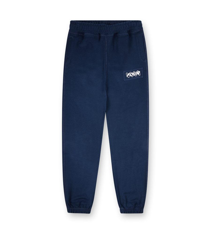 Circles Inside Out Straight Leg Cuffed Marine Blue