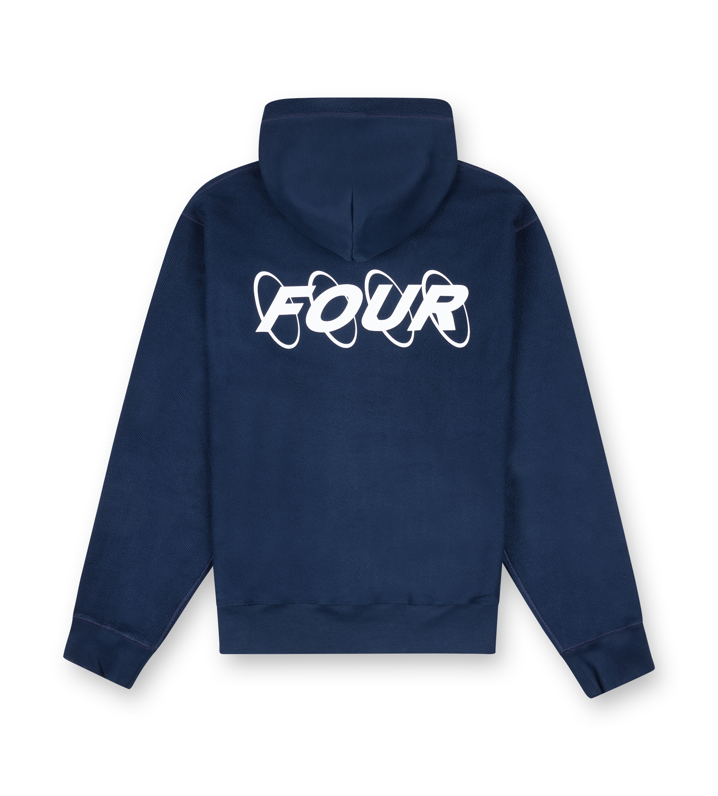 Circles Inside Out Zip Up Hoodie Marine Blue