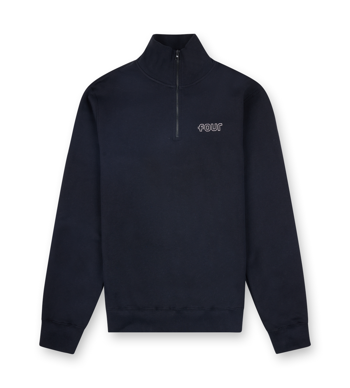 Outline Half Zip Black