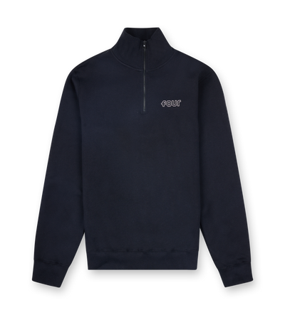 Outline Half Zip Black