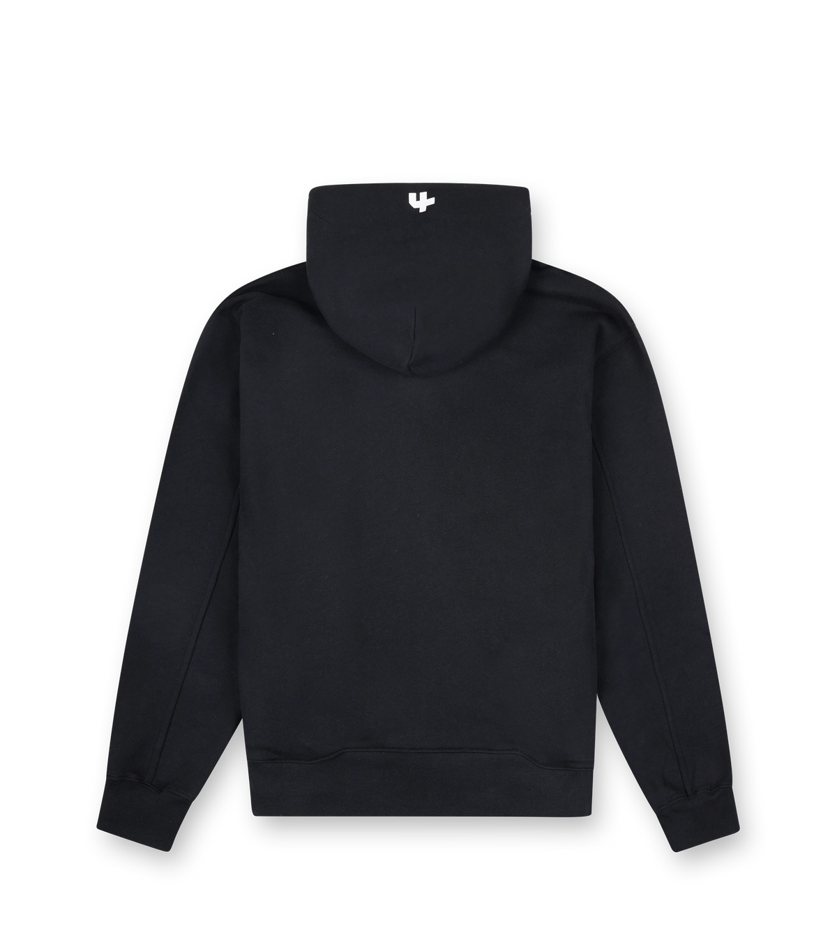 Outline Zip Up Hoodie Black