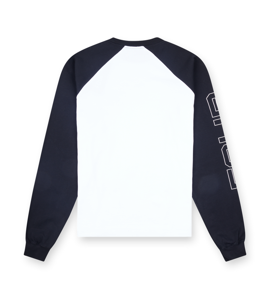 Bold Raglan Longsleeve White/ Black