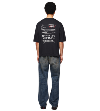 Quote Boxy T-shirt Zwart