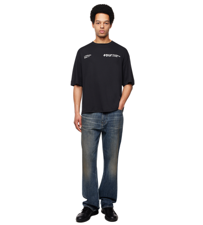 Quote Boxy T-shirt Zwart