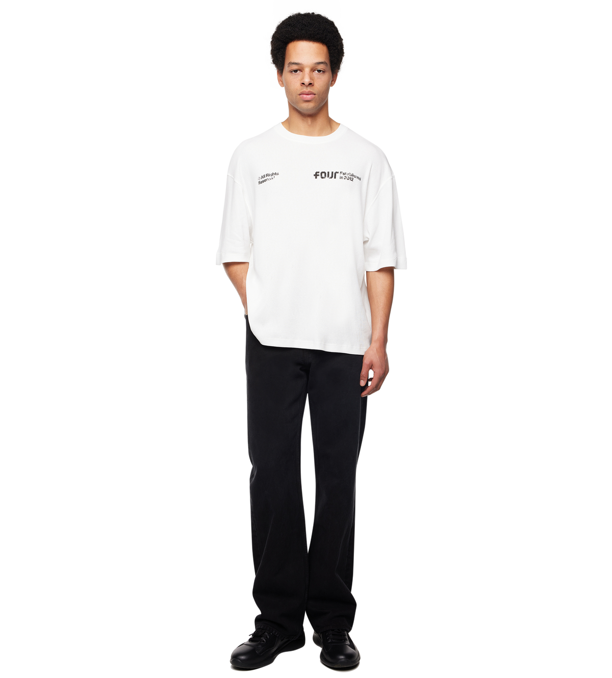 Reserved Boxy T-shirt Wit