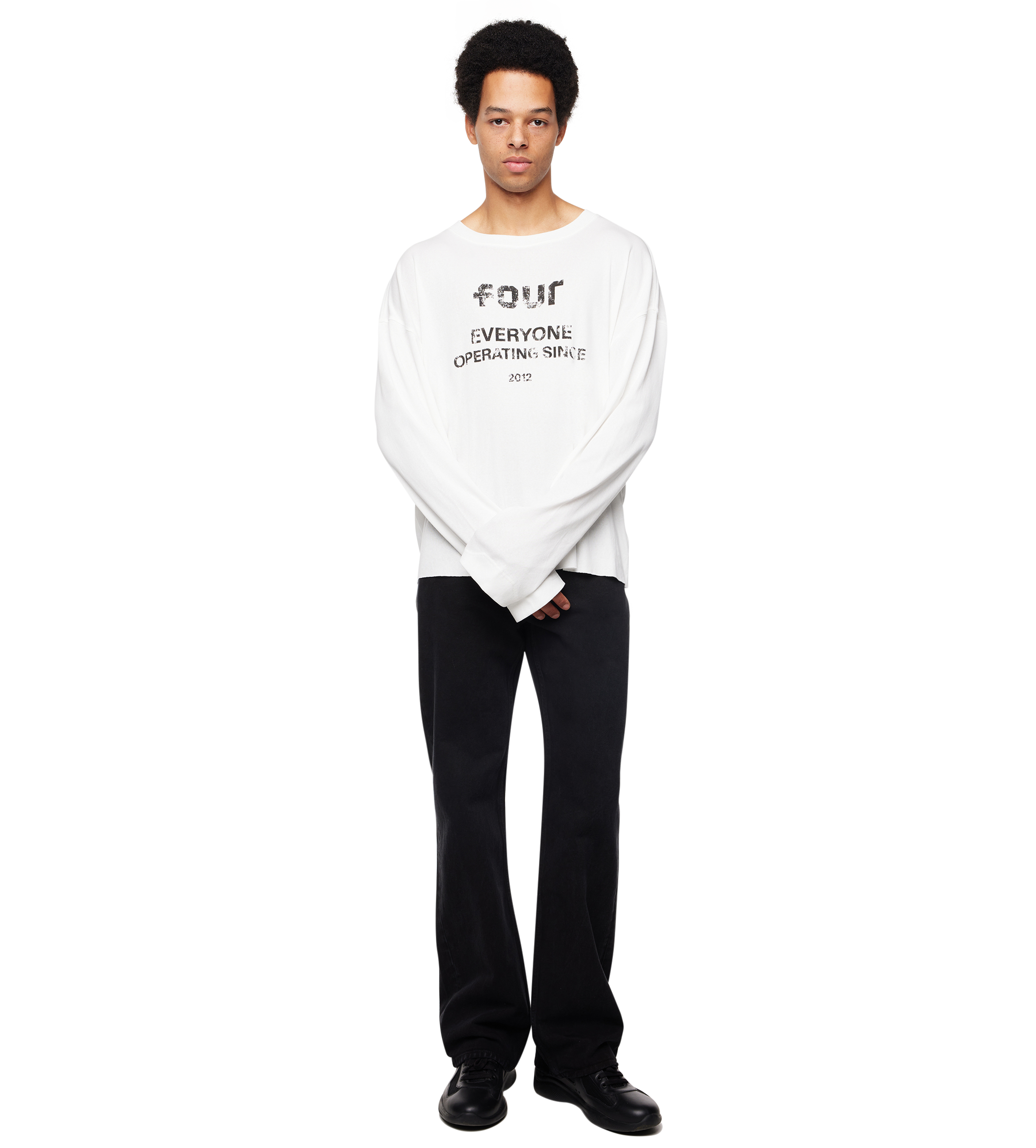 Reserved Boxy Longsleeve Wit