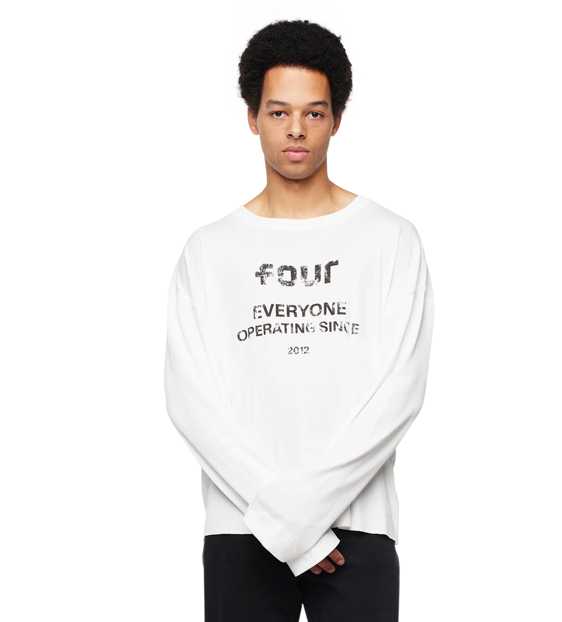 Reserved Boxy Longsleeve Wit