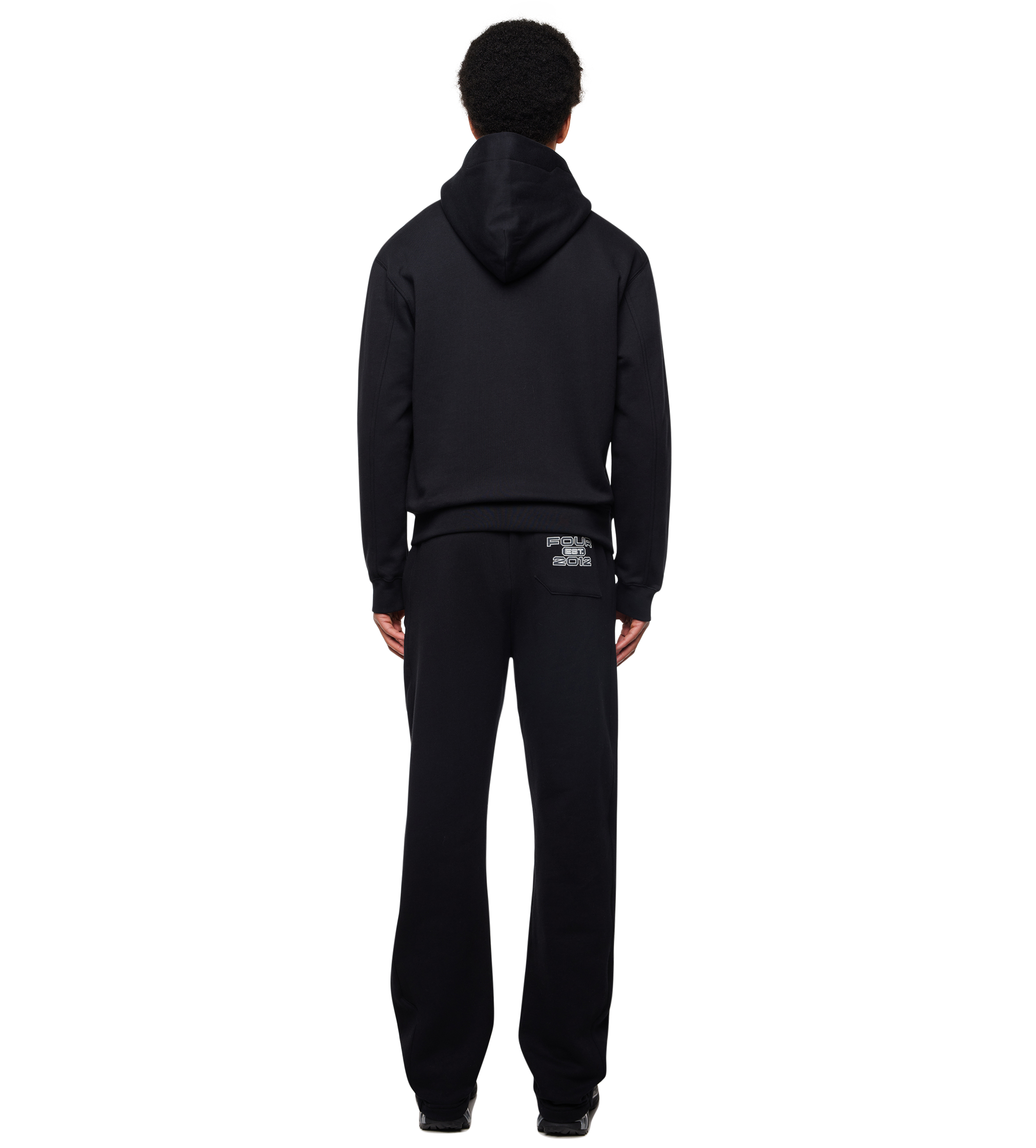 Bold Zip Up Hoodie Black