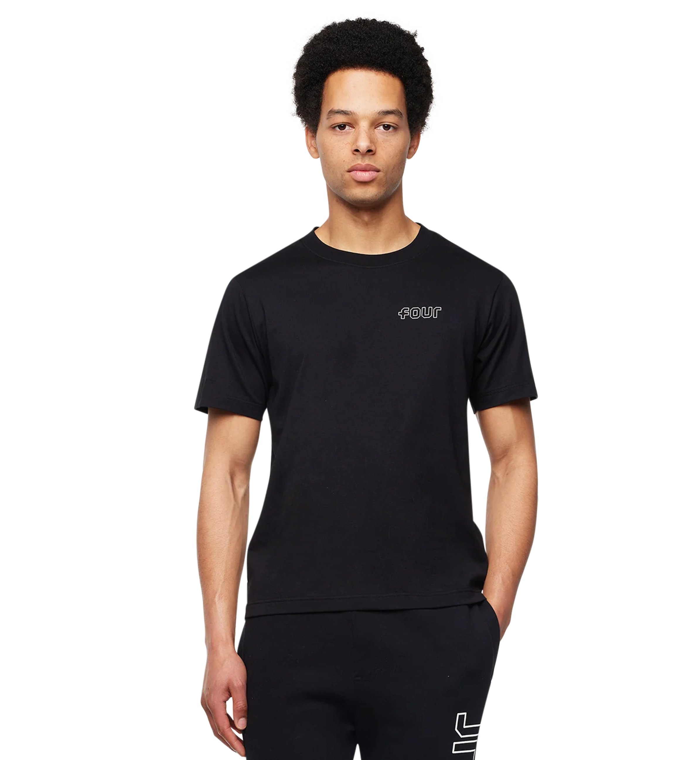 Outline Casual T-shirt Black