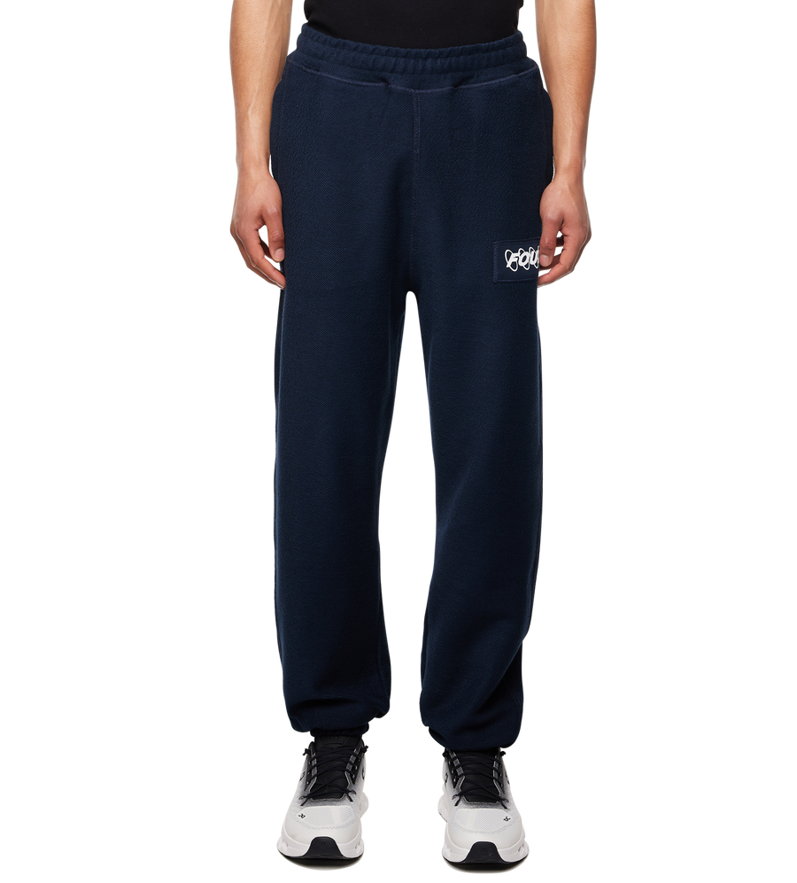 Circles Inside Out Straight Leg Cuffed Marine Blue