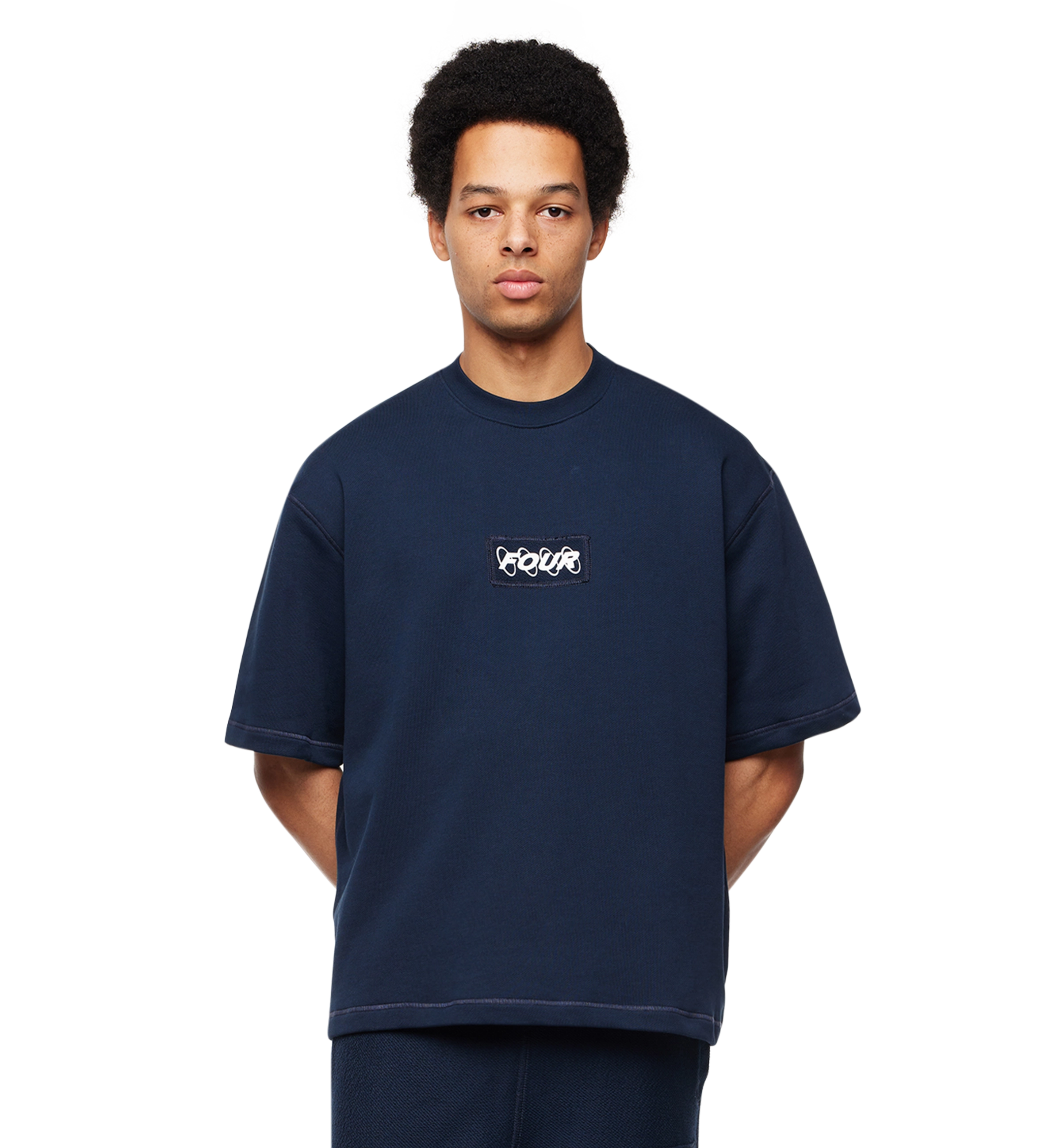 Circles Inside Out T-shirt Marine Blue/ White